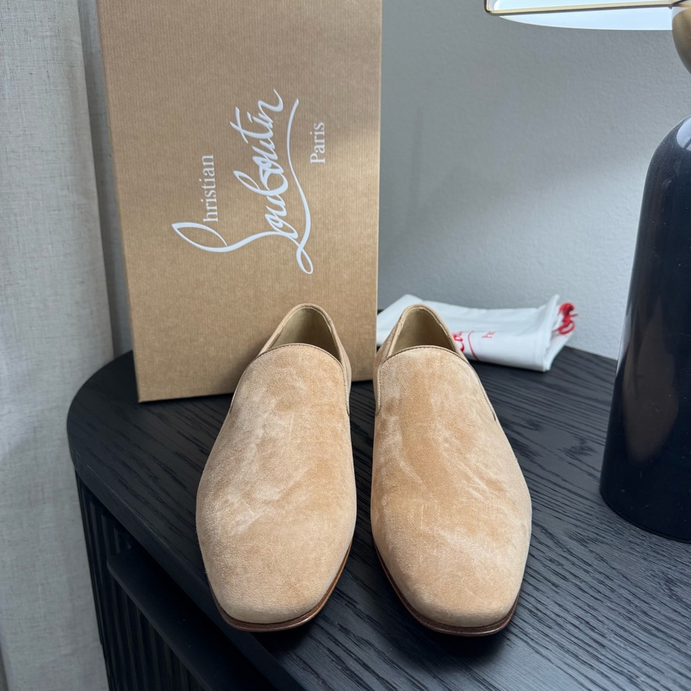 Christian Louboutin Dandelion Loafer Suede Lionne Beige - Picture 2 of 7